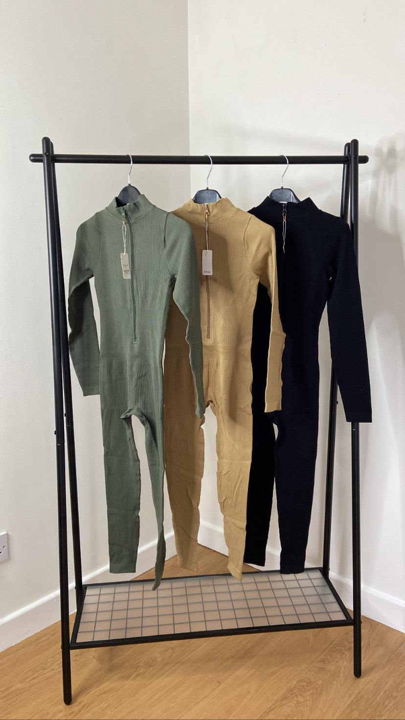 Long sleeve zip jumpsuit
