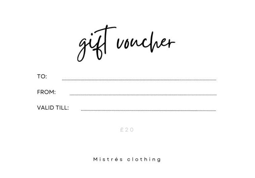 Mistrés clothing gift card